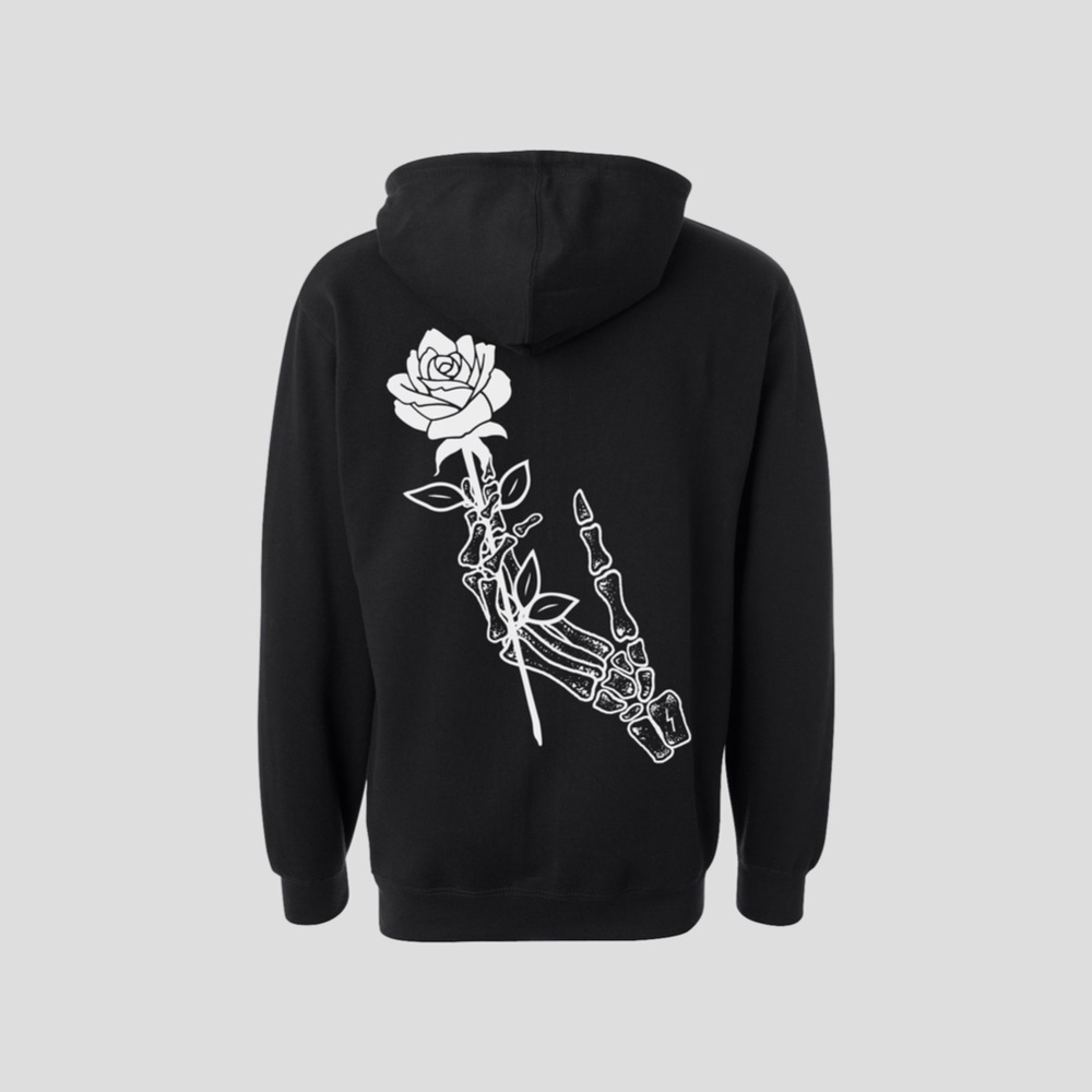Strength & Heart - Black/White, Forever Pullover Hoodie
